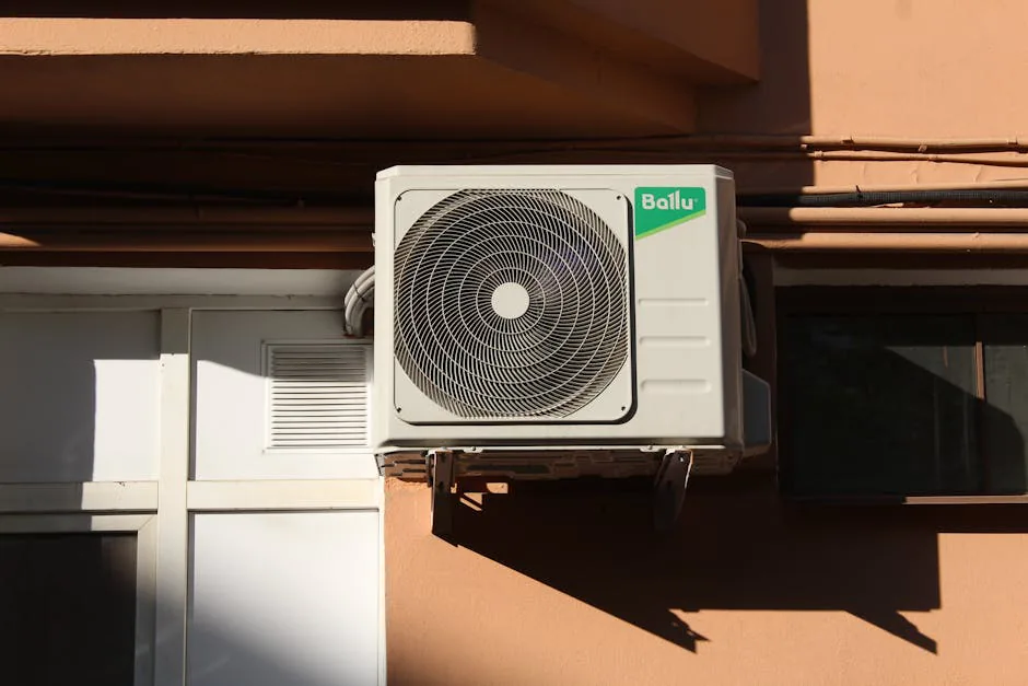 Professional AC repair technician servicing outdoor air conditioning unit