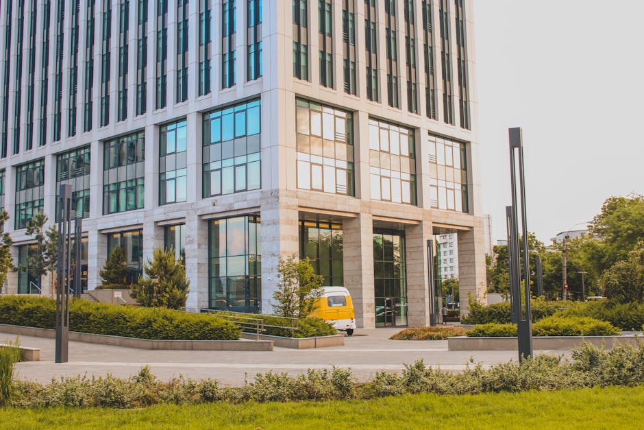 Commercial property grounds maintenance and landscaping