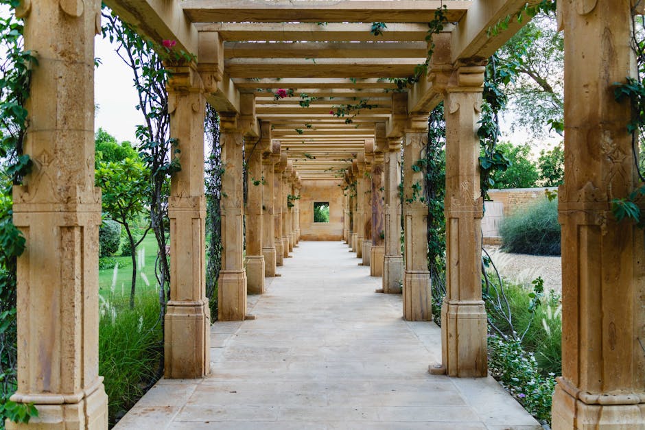 Garden path and stone walkway design installation